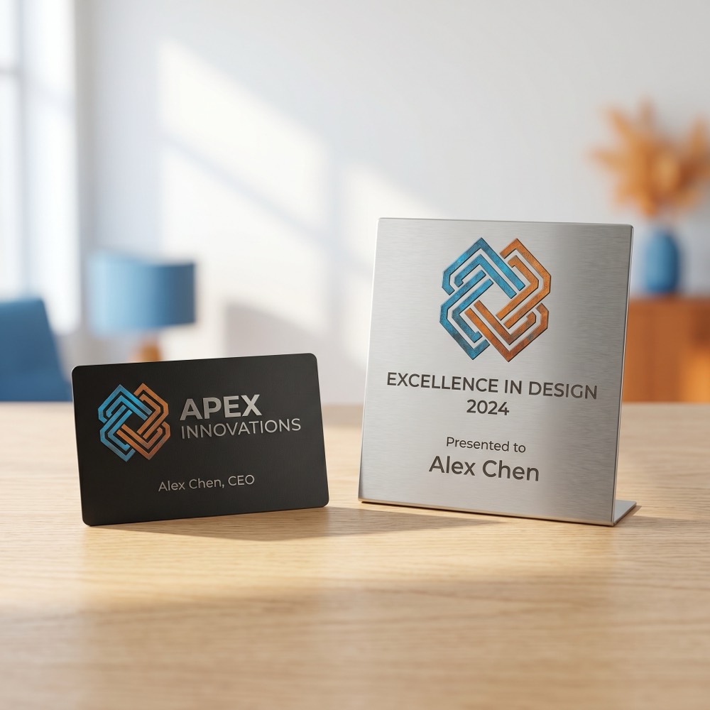 Laser-engraved metal corporate gifts