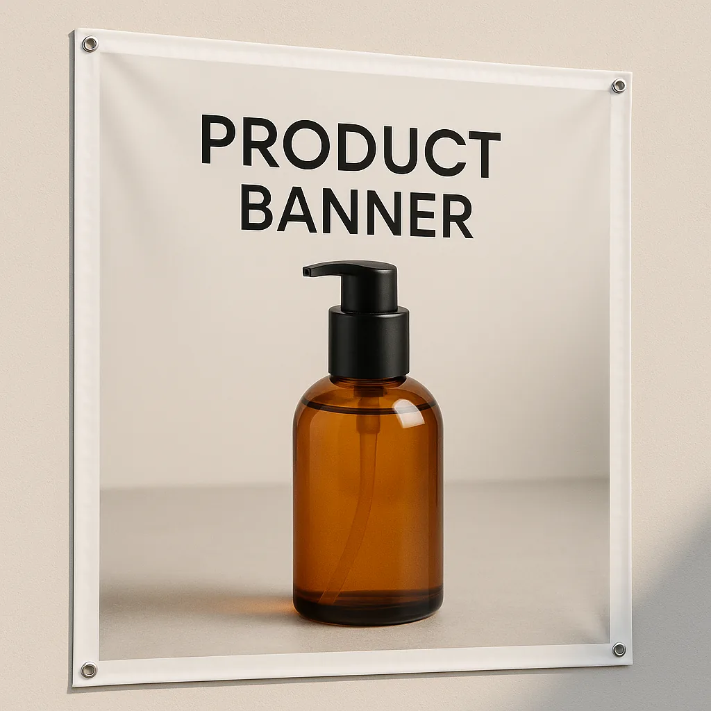 Large-format vinyl banner printed in Doral