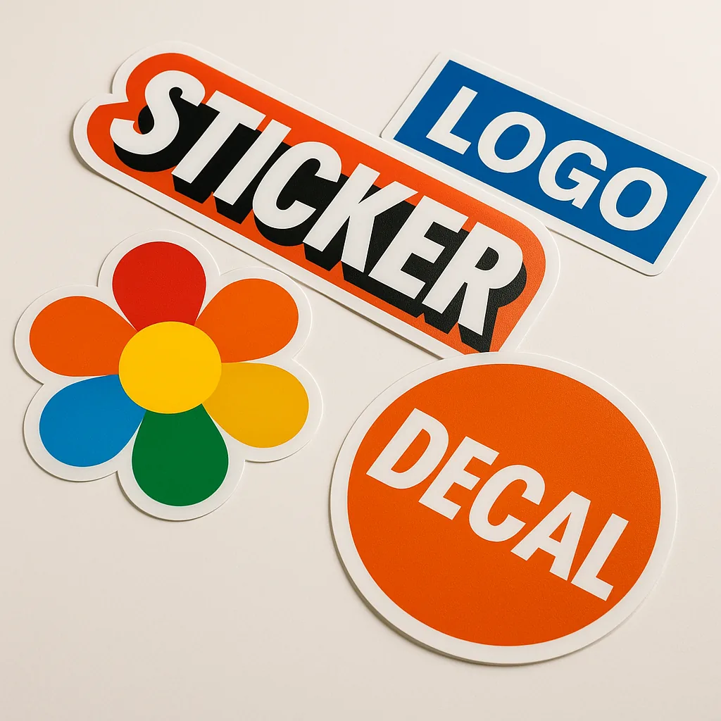 Large custom die-cut stickers and decals